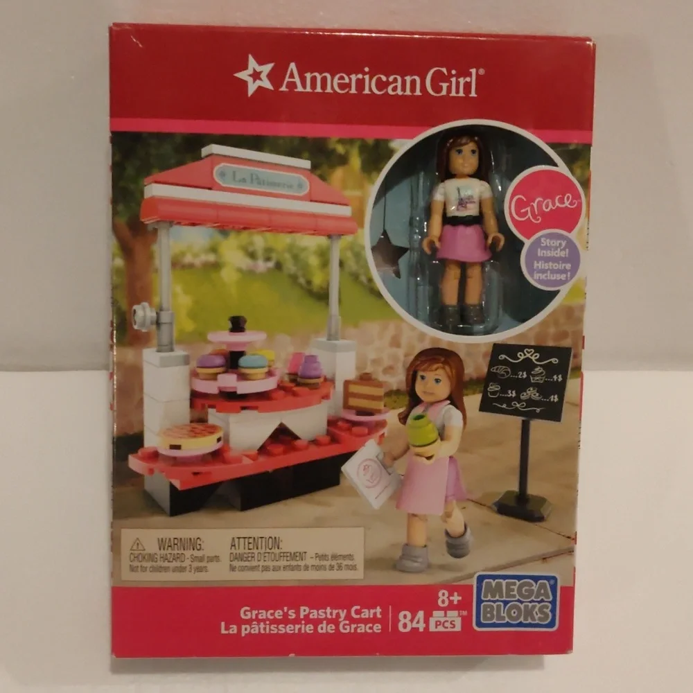 New! American girl Grace's Pastry Cart 84 pieces Mega Blocks Girlhoodcore Chic